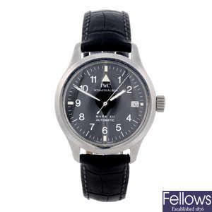 IWC - a gentleman's stainless steel Fliegeruhr Mark XII wrist watch.