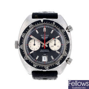 HEUER - a gentleman's stainless steel Autavia Viceroy chronograph wrist watch.