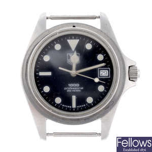 TAG HEUER - a gentleman's stainless steel 1000 watch head.