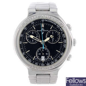 BAUME & MERCIER - a gentleman's stainless steel Formula S chronograph bracelet watch.