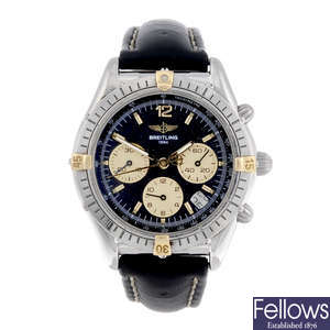 BREITLING - a gentleman's stainless steel Chrono Cockpit chronograph wrist watch.