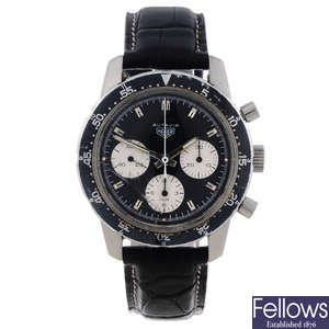 HEUER - a gentleman's stainless steel Autavia chronograph wrist watch.