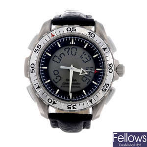 OMEGA - a gentleman's titanium Speedmaster X-33 wrist watch.