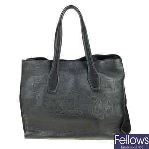 TOD'S - a leather and suede Two-Tone Tote handbag.