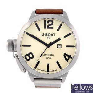 U-BOAT - a gentleman's stainless steel Classico 'Left Hook' wrist watch.