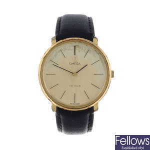 OMEGA - a gentleman's gold plated De Ville wrist watch together with a gentleman's gold plated De Ville watch head.