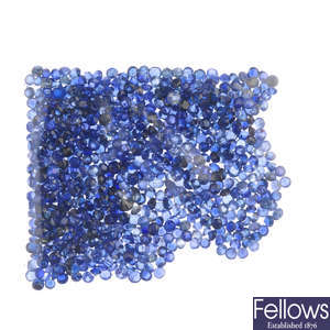 A selection of gemstones, to include sapphires and tanzanites.