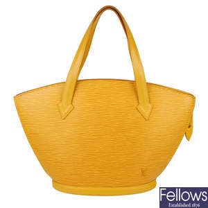 LOUIS VUITTON - a yellow Epi Saint Jacques PM handbag.