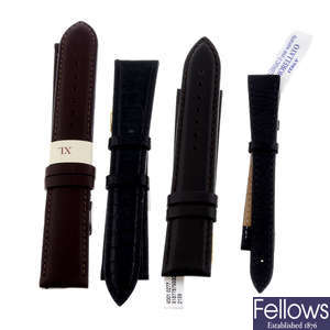 A selection of various brown and black leather straps. Approximately 220.