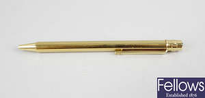 A Must de Cartier gold plated ballpoint pen.