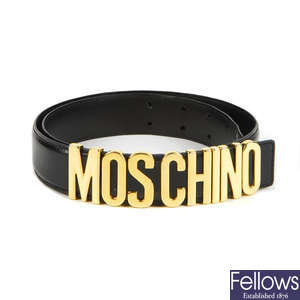 MOSCHINO - a logo belt.