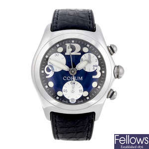 CORUM - a gentleman's stainless steel Bubble chronograph wrist watch.