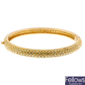 A 'yellow' diamond bangle.