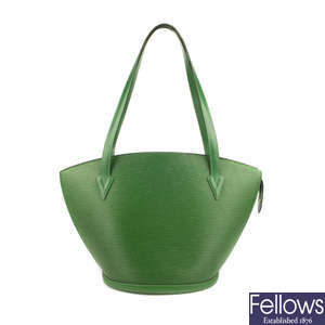 LOUIS VUITTON - a green Epi Saint Jacques GM handbag.