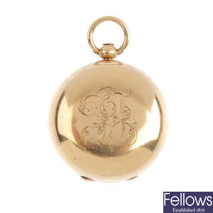 A late Victorian 9ct gold sovereign case.