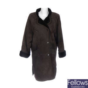 LOEWE - a Shearling coat.