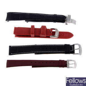 A group of eleven assorted watch straps, to include examples by Seiko, Citizen and Casio.