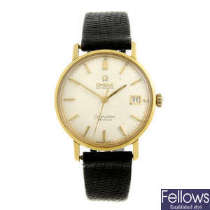 OMEGA - a gentleman's 18ct yellow gold Seamaster De Ville wrist watch.