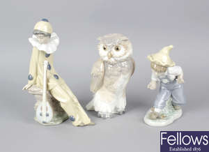 A group of Nao (Lladro) figures.