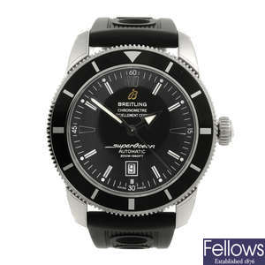 BREITLING - a gentleman's stainless steel Aeromarine SuperOcean Heritage 46 wrist watch.