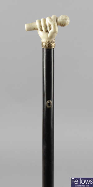 A late 19th century walking cane.
