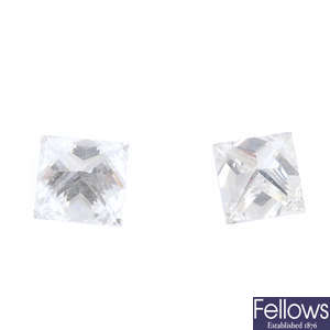 Two square-shape diamonds.