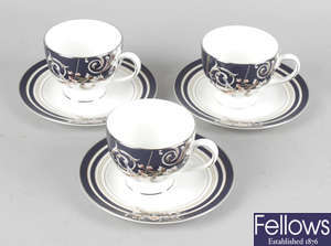 A collection of Wedgwood 'Renaissance Blue' pattern tea and dinner wares.