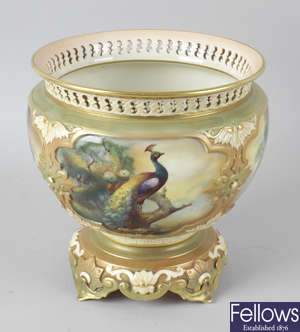 A Royal Worcester jardiniere.