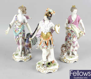 A group of four 19th Century German figurines.