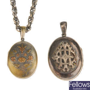 Two late Victorian lockets.