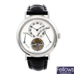 BREGUET - a gentleman's platinum Grande Complication Tourbillon wrist watch.