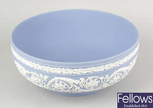 A Wedgwood blue jasperware bowl of Australian interest.