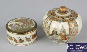 Two items of Japanese Satsuma pottery.