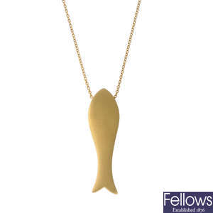 POMELLATO - a fish pendant, with chain.