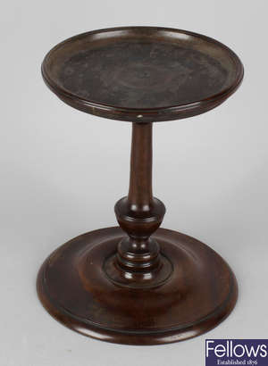 A 19th century mahogany candle stand.