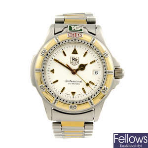 TAG HEUER - a mid-size bi-colour 4000 Series bracelet watch.