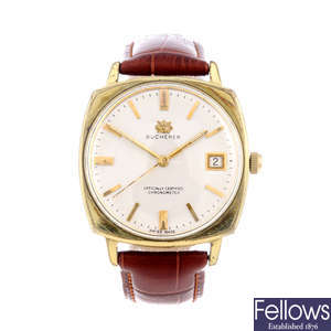 BUCHERER - a gentleman's gold plated wrist watch with an Oris wrist watch.