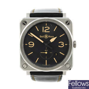 BELL & ROSS - a gentleman's stainless steel Aviation wrist watch.