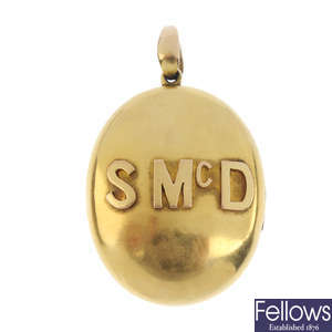 A late Victorian 18ct gold locket, of Scottish interest.