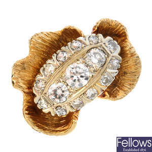 A 1970s diamond dress ring.
