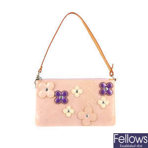 Sold at Auction: LOUIS VUITTON Pink, Purple and White Vernis Fleur