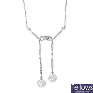 A diamond negligee necklace.