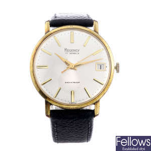 REGENCY - a gentleman's gold plated wrist watch.