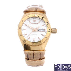 TECHNOMARINE - a lady's gold-plated wrist watch.