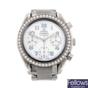 OMEGA - a stainless steel Speedmaster chronograph bracelet watch.