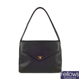 CHANEL - a 90s Caviar leather handbag.