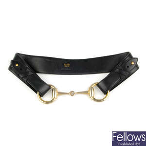 GUCCI - a Horsebit leather belt.
