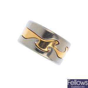 GEORG JENSEN - an 18ct gold 'Fusion' ring.