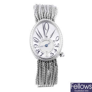 BREGUET - a lady's 18ct white gold Reine De Naples bracelet watch.
