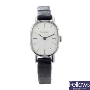 JAEGER-LECOULTRE - a lady's stainless steel wrist watch.